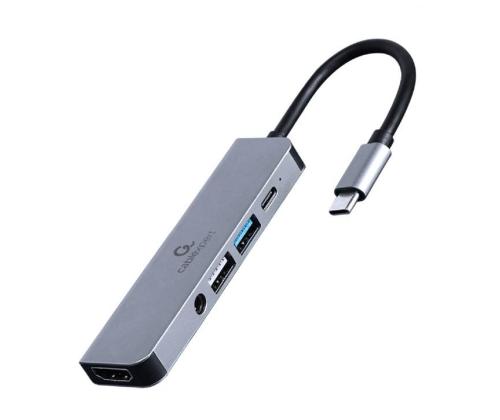I/O-SOVITIN USB-C HDMI/USB3/5IN1:EEN A-CM-COMBO5-02 GEMBIRD