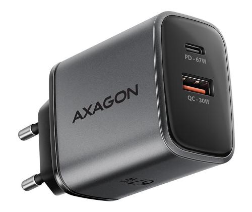 MOBIILI LATURI SEINÄ USB 67W/GAN 2PORT ACU-PQ67 AXAGON