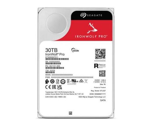 Kiintolevy SEAGATE IronWolf Pro 30TB 512 MB 7200 rpm 3,5" ST30000NT011