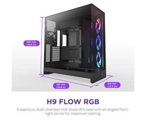 Kotelo NZXT ATX/micro ATX/Mini-ITX/EATX Musta Midi Tower PC CM-H92FB-R1