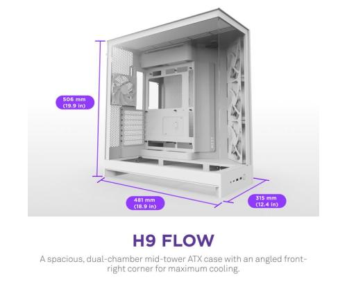 Kotelo NZXT ATX/micro ATX/Mini-ITX/EATX Valkoinen Midi Tower PC CM-H92FW-01