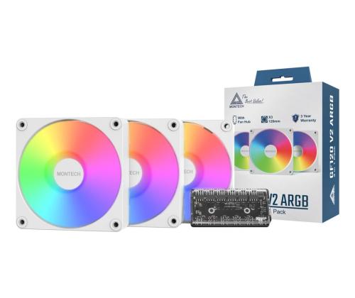 KOTELOTUULETIN 120MM GF120 V2/ARGB PWM 3I1(W) MONTECH