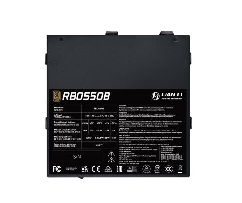 Virtalähde LIAN LI RB PSU ATX 100 - 240 V 550 W G9P.RB0550B.B000.EU