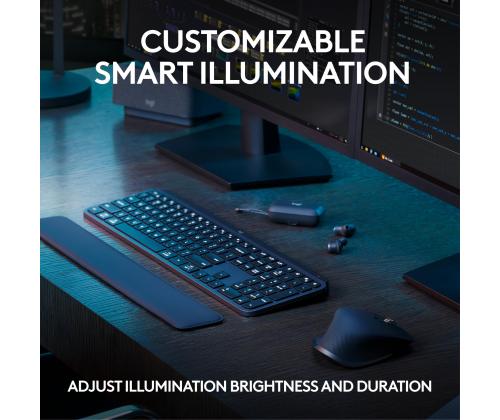 NÄPPÄIMISTÖ + HIIRI COMBO MXKEYS S/MUSTA 920-011614 LOGITECH