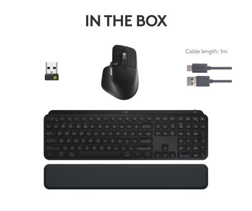 NÄPPÄIMISTÖ + HIIRI COMBO MXKEYS S/MUSTA 920-011614 LOGITECH