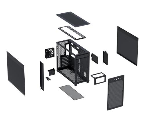 Kotelo ASUS ATX/micro ATX/Mini-ITX Musta Midi Tower PC PRIME AP303 MESH BLACK 90DC00V0-B30000