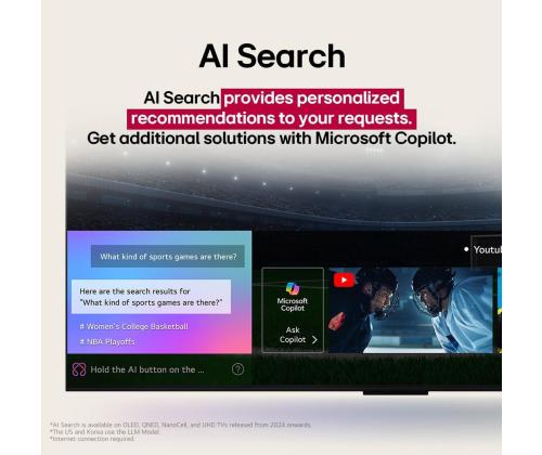 Televisio LG 65 " 4K Ultra HD 3840 x 2160 pikseliä Flat 16:9 QNED 65QNED70A6A LG 65 " 4K Ultra HD 3840 x 2160 pikseliä Flat 16:9 QNED 65QNED70A6A