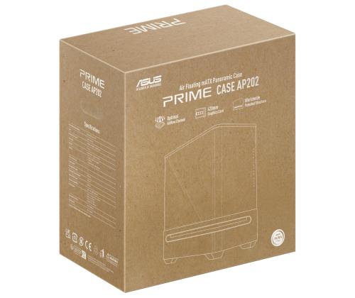 Kotelo ASUS micro ATX/Mini-ITX Musta Midi Tower PC Prime AP202 ARGB PRIMEAP202TG PRIMEAP202TG