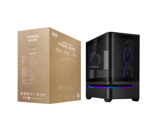 Kotelo ASUS micro ATX/Mini-ITX Musta Midi Tower PC Prime AP202 ARGB PRIMEAP202TG PRIMEAP202TG