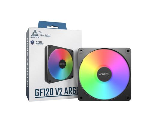 KOTELOTUULETIN 120MM/GF120 V2 ARGB PWM (B) MONTECH