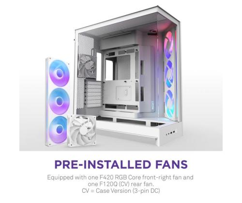 Kotelo NZXT ATX/micro ATX/Mini-ITX/EATX Valkoinen Midi Tower PC CM-H92FW-R1