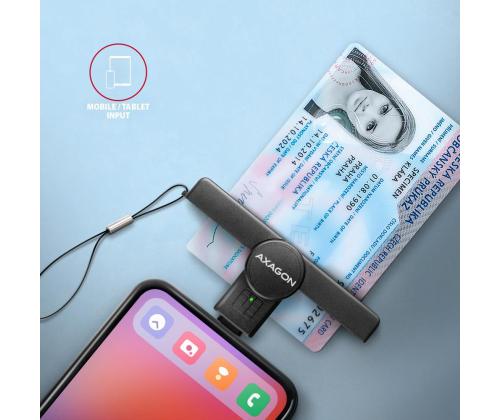 KORTINLUKIJA TASKUSSA SMARTCARD/USB-C CRE-SMPC AXAGON