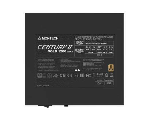 Virtalähde MONTECH CENTURY II ATX 1200W CENTURYII1200 CENTURYII1200