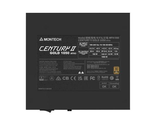 Virtalähde MONTECH CENTURY II ATX 1050 W CENTURYII1050
