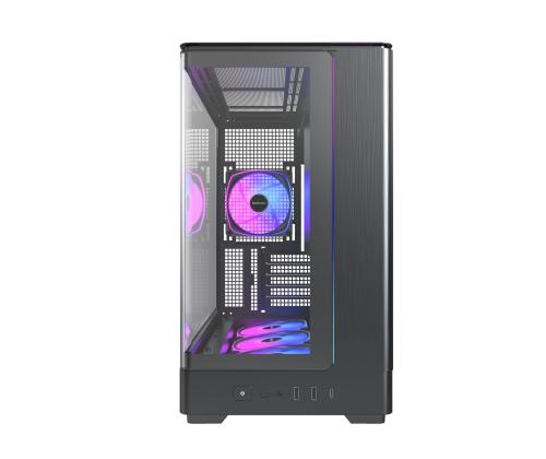 Kotelo MONTECH micro ATX/Mini-ITX musta Midi-torni PC KING 15 PRO KING15PRO(B)