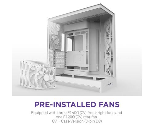 Kotelo NZXT ATX/micro ATX/Mini-ITX/EATX Valkoinen Midi Tower PC CM-H92FW-01