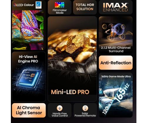 TV-sarja HISENSE 85 " 4K Ultra HD 3840 x 2160 pikseliä Flat 16:9 ULED 85U7QPRO 85U7QPRO 85U7QPRO