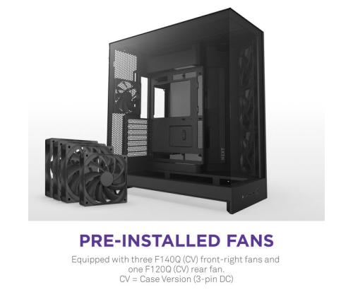Kotelo NZXT ATX/micro ATX/Mini-ITX/EATX Musta Midi Tower PC CM-H92FB-01