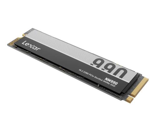 SSD LEXAR NM990 2TB M.2 NVMe Kirjoitusnopeus 10000 Mt/s Lukunopeus 14000 Mt/s 2.45mm TBW..