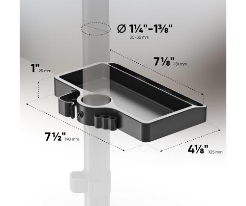 TYÖPÖYDÄLLE KIINNITETTÄVÄ AKKUJEN JÄRJESTÄJÄ/MUSTA A35-B ONKRON