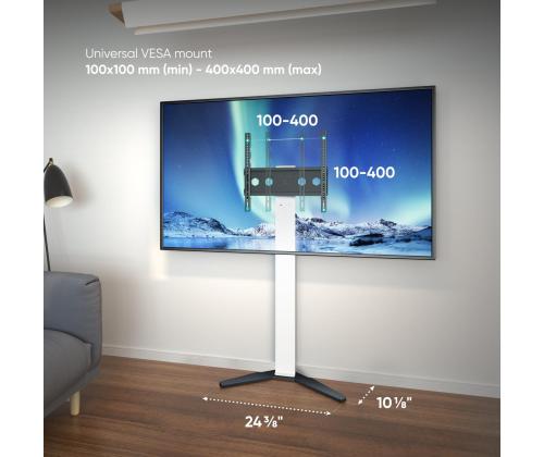 TV SET ACC FLOOR STAND /26-65"/WHITE TS1140-W ONKRON