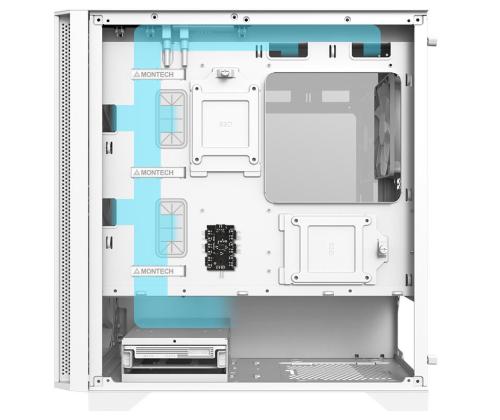 Kotelo MONTECH AIR 100 ARGB MidiTower Ei sisälly MicroATX MiniITX Väri Valkoinen AIR100ARGB(W)