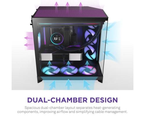 Kotelo NZXT ATX/micro ATX/Mini-ITX/EATX Musta Midi Tower PC CM-H92FB-R1