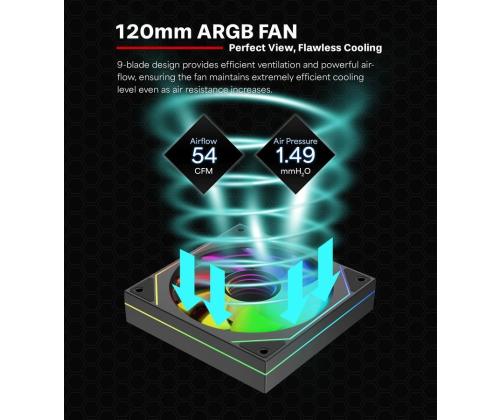 KOTELOTUULETIN 120MM XPF120U.ARGB/12V XF076 XILENCE XF076 XILENCE
