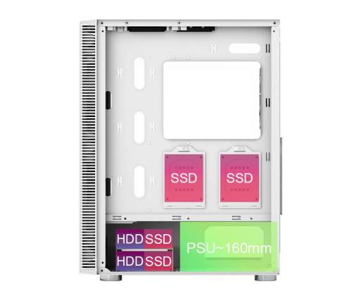 Kotelo MONTECH X3 Glass MidiTower Case tuotteen ominaisuudet Läpinäkyvä paneeli Ei sisälly ATX MicroATX..