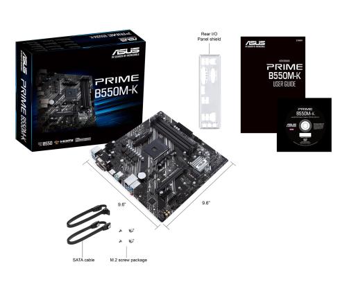 Emolevy ASUS AMD B550 SAM4 MicroATX 2xPCI-Express 3.0 1x 2xM.2 1xPCI-Express 4.0 16x Muisti DDR4..