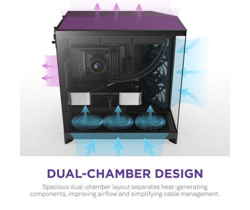 Kotelo NZXT ATX/micro ATX/Mini-ITX/EATX Musta Midi Tower PC CM-H92FB-01