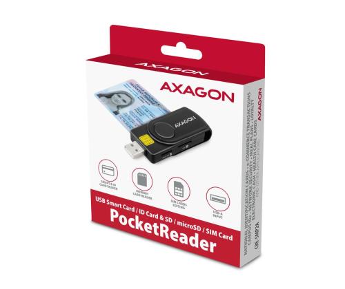 KORTINLUKIJA USB-C+USB2.0 4SLOT/SMARTCARD CRE-SMP2A AXAGON