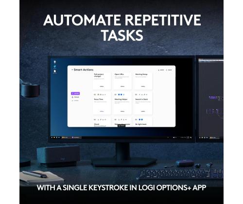 NÄPPÄIMISTÖ + HIIRI COMBO MXKEYS S/MUSTA 920-011614 LOGITECH