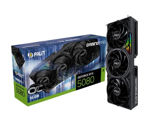 Näytönohjain PALIT NVIDIA GeForce RTX 5080 2295 MHz 16 GB GDDR7 256 bit PCI Express 5.0 Active..