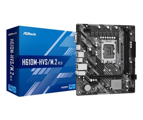 Emolevy ASROCK Intel H610 LGA1700 Micro-ATX Muisti DDR4 Muistipaikat 2 1xPCI-Express 3.0 1x 1xPCI..