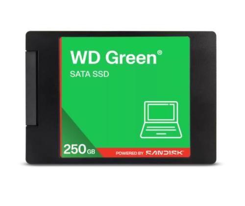 SSD WESTERN DIGITAL Vihreä 250GB 3D NAND Lukunopeus 545 Mt/s 2.5" MTBF 2000000 tuntia...