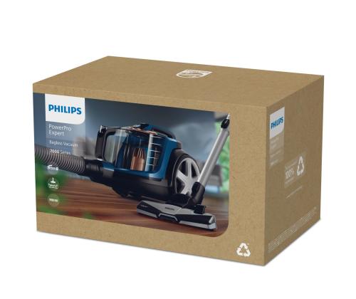 Pölynimuri PHILIPS PowerPro Expert 7000 series Pussiton 900 wattia Kapasiteetti 2 l Melu 75 dB Musta..