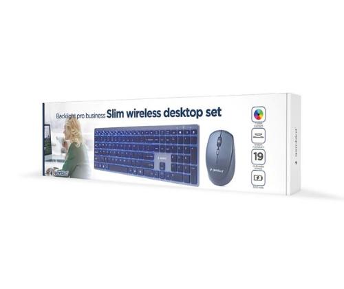 NÄPPÄIMISTÖ + HIIRI WRL ENG/SLIM KBS-ECLIPSE-M500 GEMBIRD