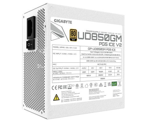 Virtalähde GIGABYTE UD850GM PG5 ICE? ATX PC 100 - 240 V 850 W GP-UD850GMPG5ICE
