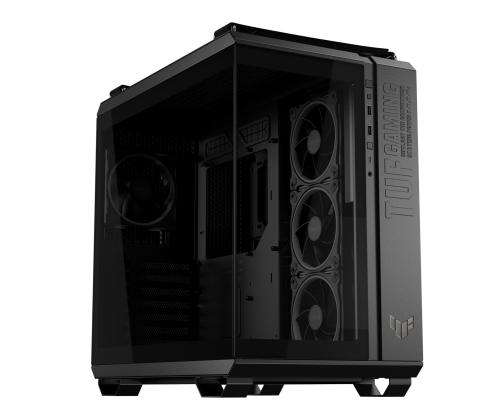 Kotelo ASUS TUF Gaming GT502 Horizon MidiTower Case tuotteen ominaisuudet Läpinäkyvä paneeli Ei sisälly...