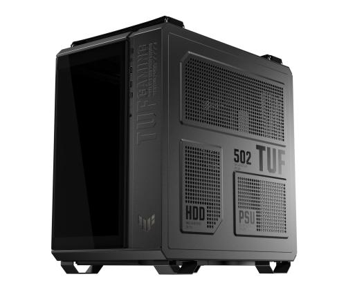 Kotelo ASUS TUF Gaming GT502 Horizon MidiTower Case tuotteen ominaisuudet Läpinäkyvä paneeli Ei sisälly...