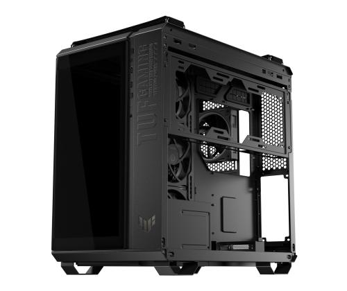 Kotelo ASUS TUF Gaming GT502 Horizon MidiTower Case tuotteen ominaisuudet Läpinäkyvä paneeli Ei sisälly...