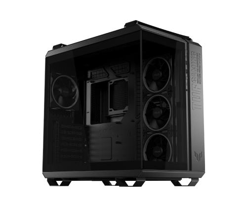 Kotelo ASUS TUF Gaming GT502 Horizon MidiTower Case tuotteen ominaisuudet Läpinäkyvä paneeli Ei sisälly...