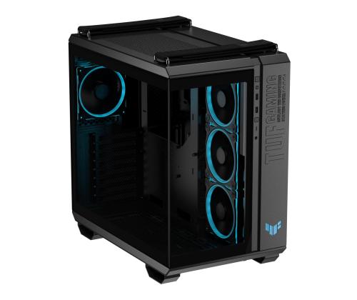Kotelo ASUS TUF Gaming GT502 Horizon MidiTower Case tuotteen ominaisuudet Läpinäkyvä paneeli Ei sisälly...