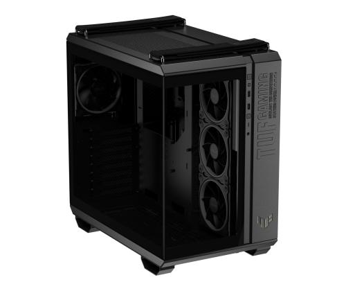 Kotelo ASUS TUF Gaming GT502 Horizon MidiTower Case tuotteen ominaisuudet Läpinäkyvä paneeli Ei sisälly...