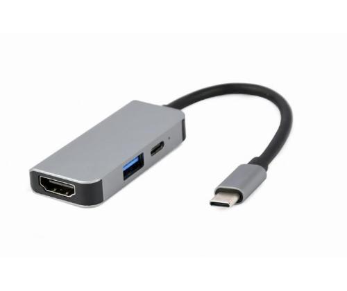 I/O-SOVITIN USB-C HDMI/USB3/3IN1:EEN A-CM-COMBO3-02 GEMBIRD
