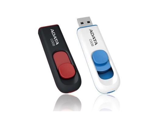 MUISTITIKKU FLASH USB2 16GB/MUSTA/PUNAINEN AC008-16G-RKD A-DATA