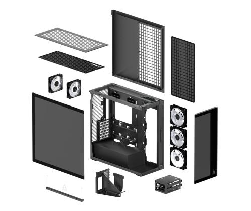 Kotelo ARCTIC Xtender VG (Musta) Kotelon tuoteominaisuudet Läpinäkyvä paneeli Ei sisälly hintaan Väri Musta...