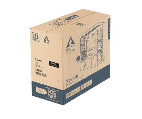 Kotelo ARCTIC Xtender (Mirror Black) MidiTower Case tuotteen ominaisuudet Läpinäkyvä paneeli Ei sisälly...