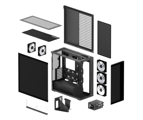 Kotelo ARCTIC Xtender VG (Mirror Black) Kotelon tuoteominaisuudet Läpinäkyvä paneeli Ei sisälly hintaan Väri...